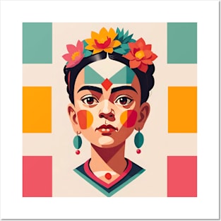 Frida's Childhood Palette: Colorful Illustration Posters and Art